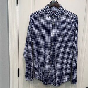 Vineyard Vines Navy and White Checkered Shirt